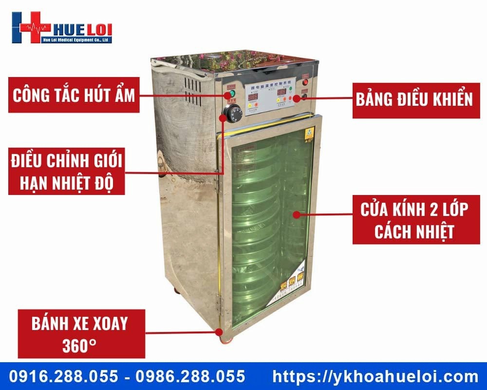 Tủ sấy dược liệu 8 tầng đường kính 30cm