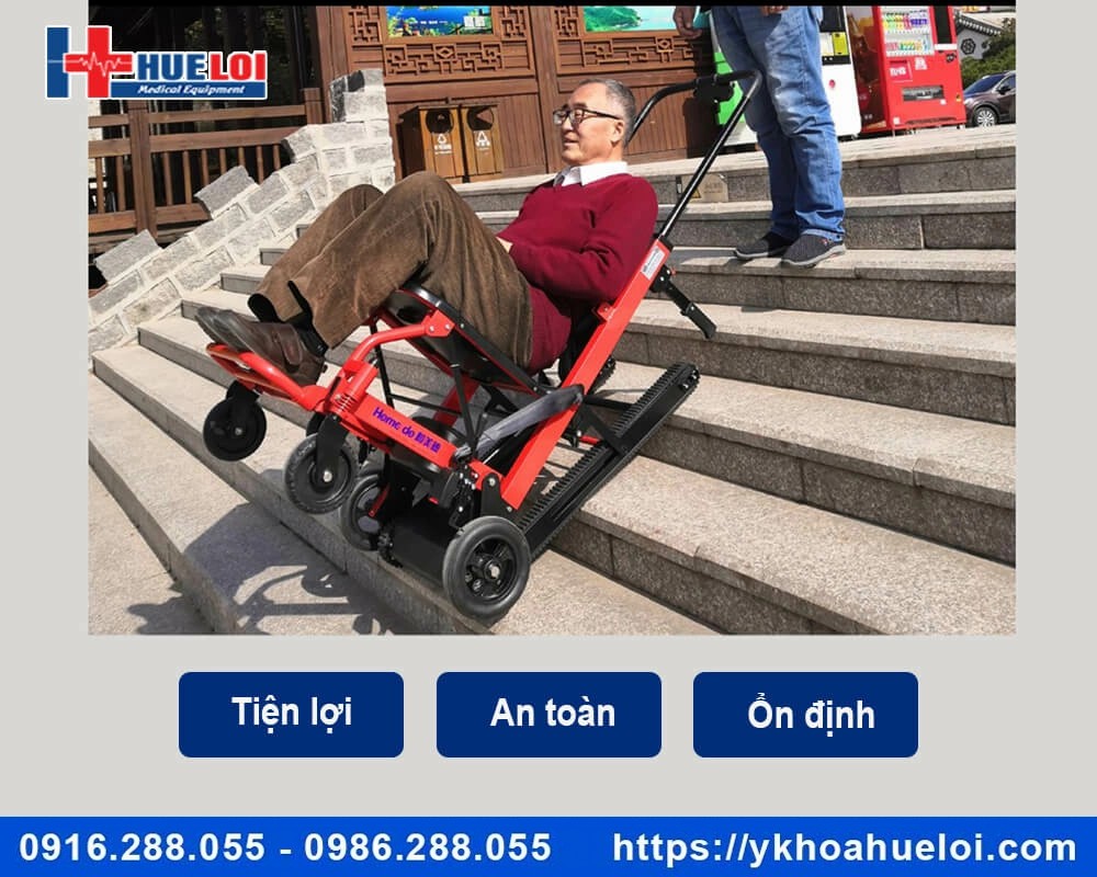 Xe lăn có chức năng leo cầu thang
