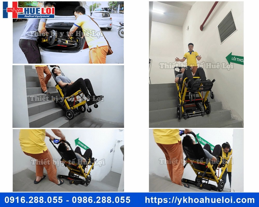 Xe lăn có chức năng leo cầu thang