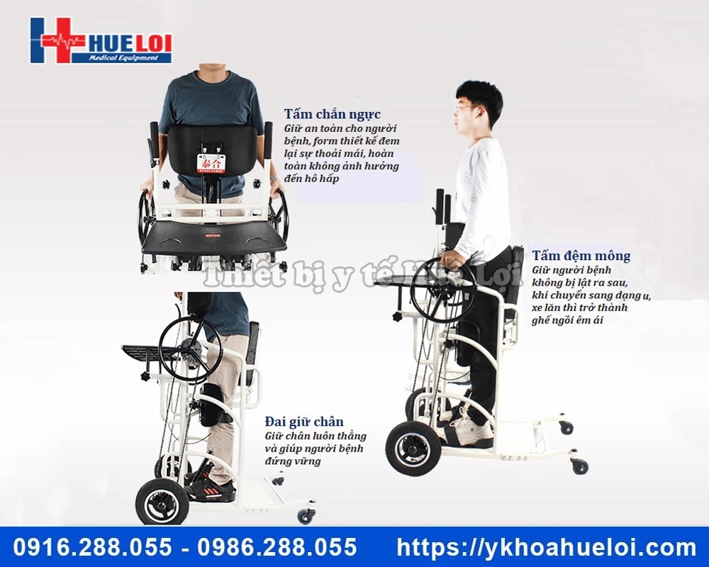 Xe lăn đa năng tích hợp tập đứng