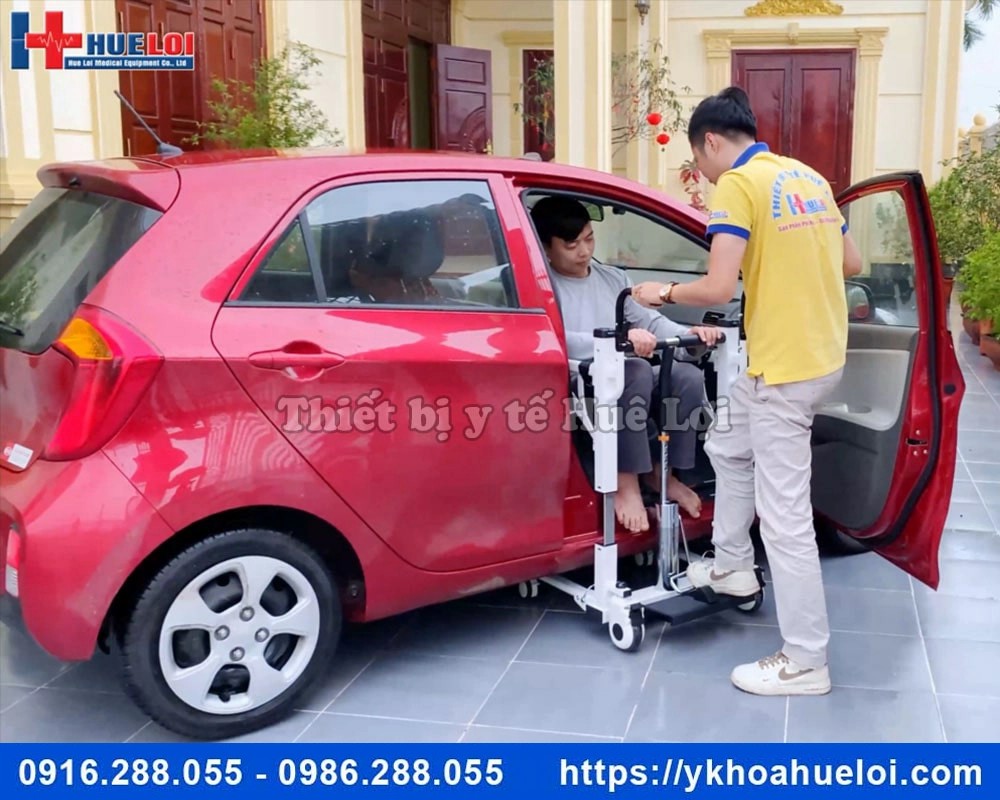 Xe lăn nâng hạ di chuyển bệnh nhân bằng địu