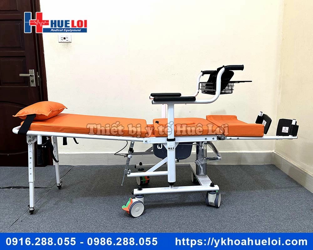 Xe lăn ngả thành giường nằm đa chức năng
