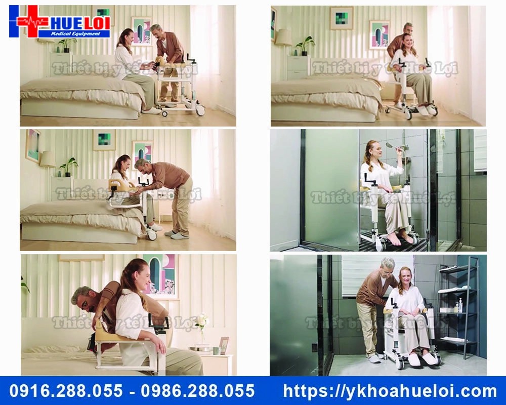 Xe lăn ghép 2 mảnh đa năng tiện ích